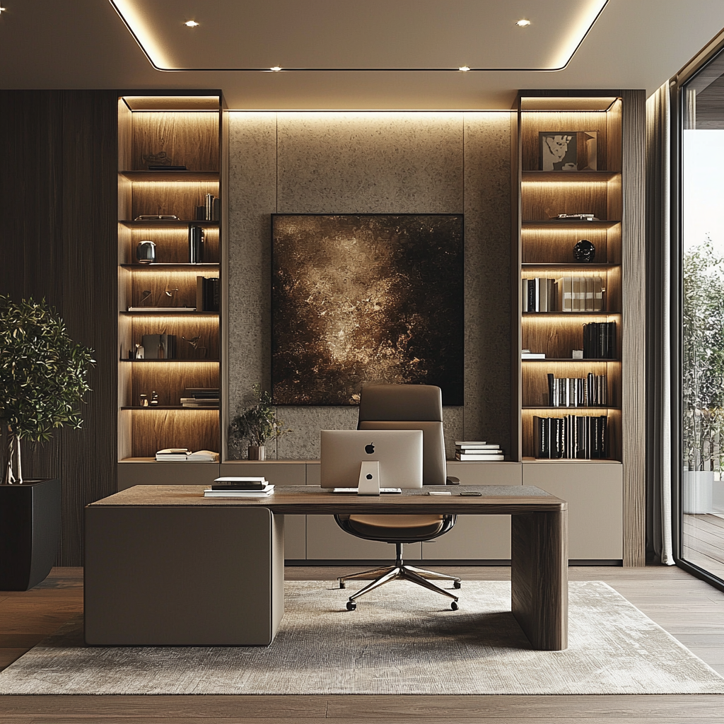 palm beach home office design